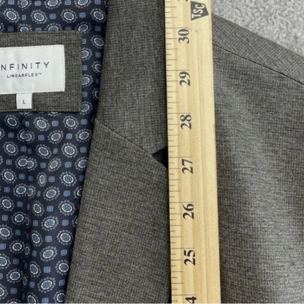 Infinity Linearflex Modern Fit Stretch Fabric Blazer Gray Men’s Stylish Jacket - Picture 4 of 8